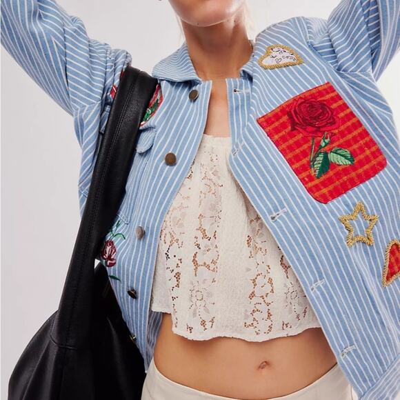 FREE PEOPLE Stacey lace ivory boho top Size XS - Picture 4 of 5